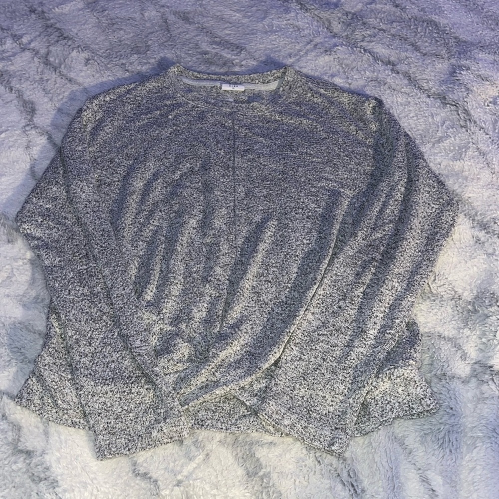 Grey Casual Long-Sleeve Sweater Kids